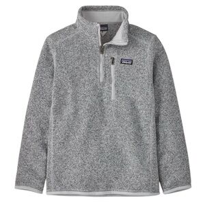 Patagonia Better Sweater 1/4 Zip Fleece Pullover Boys XS Gray Like New